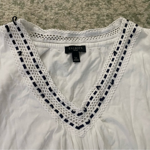 Talbots white tank top blouse - Picture 2 of 7